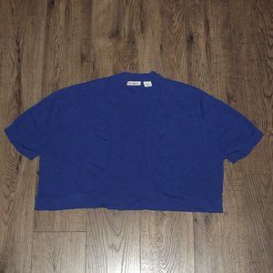 Cato - Blue Cropped Cardigan - M